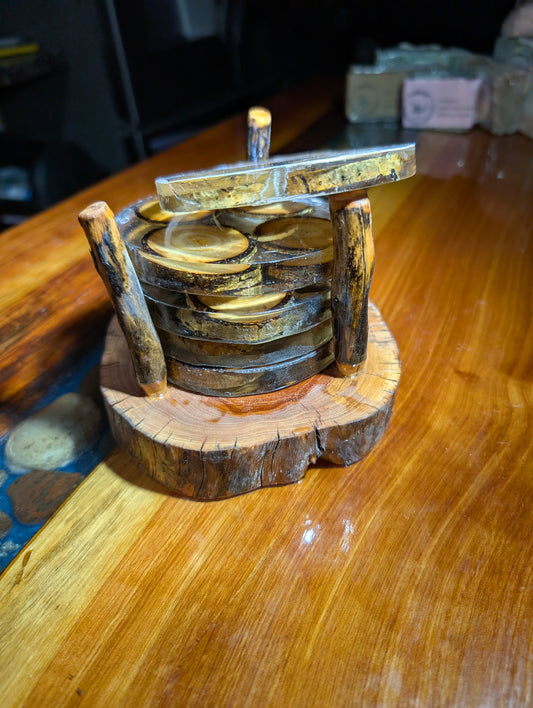Wood Epoxy Coaster Sets